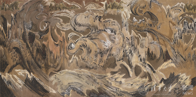 刘巨???胡杨é?纸本设色 250cm×501cm 2017.jpg